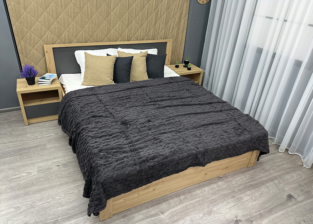 Плед-покривало 200х230 см (+-5см) Графитовый (87-238) Киев - изображение 5