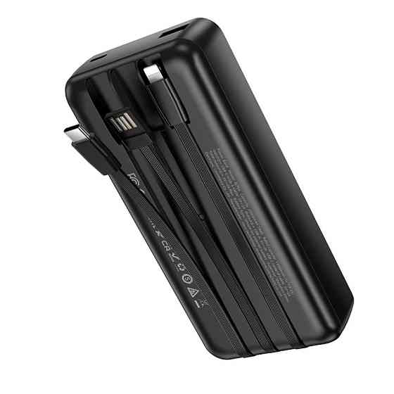 Зовнішній акумулятор BOROFONE BJ79A Clever power bank with 3 cables(20000mAh) Black Київ