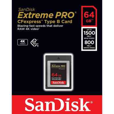 Карта памяти SanDisk 64GB CFexpress Extreme Pro (SDCFE-064G-GN4NN) Винница