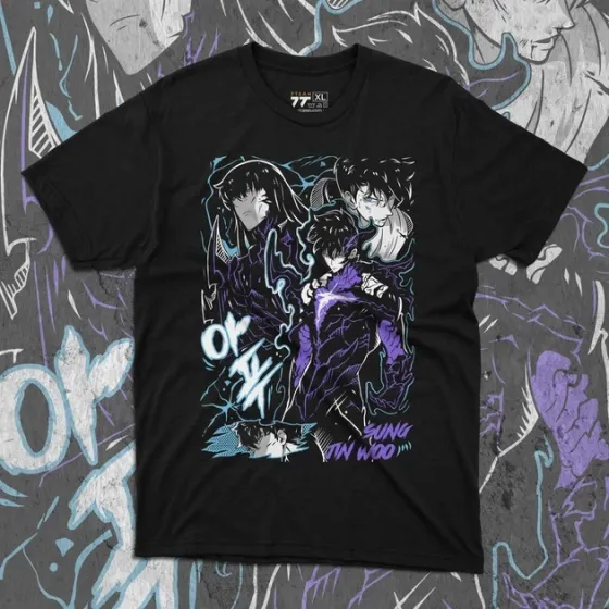 Футболка чоловіча з  принтом Solo Leveling Sung Jin-Woo 7 Розмір 48 Anime0922 Дніпро