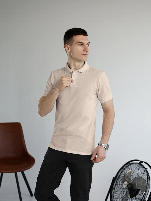 Мужская футболка поло бежевая Pobedov Royal Киев - изображение 8