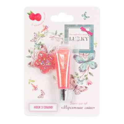 Дитяча косметика Lukky Блиск для губ Мерехтливе світло Ніжно-кораловий з блискіткам (T18885) Вінниця