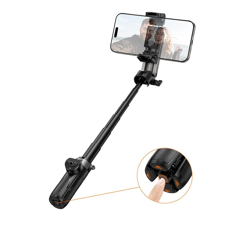 Селфі-монопод HOCO K27 Magic portable mini live broadcast stand Black Киев - изображение 4