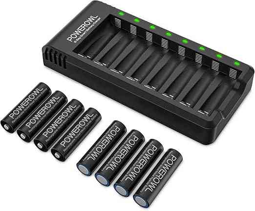 Розумний зарядний пристрій POWEROWL ZN825E на 8 слотів + 8 акумуляторів Луцьк