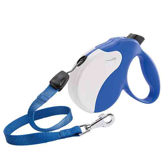 Поводир - рулетка для собак з шнуром Ferplast Amigo Cord (Ферпласт Аміго Корд) 16 х 3.8 х h 15 см - L, Синій Запоріжжя