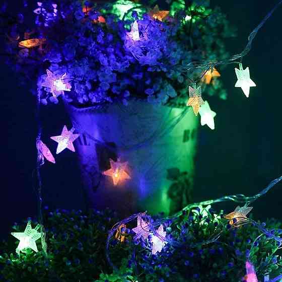 Світлодіодна гірлянда "Зірка" 10m 300LED RGB, білий провід Київ