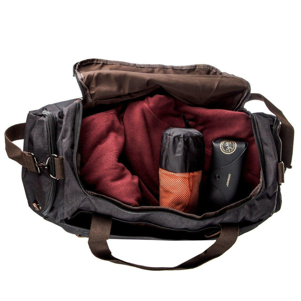 Дорожня сумка текстильна Vintage 20136 Чорна Київ - фото 6