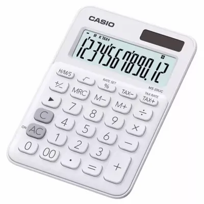 Калькулятор Casio MS-20UC-WE-W-EC, белый (CALC-CAS-MS-20UC-WE) Винница