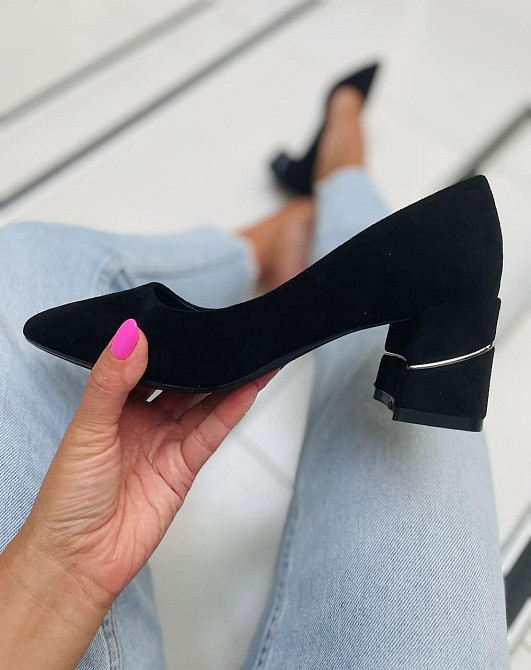 Meideli Туфлі жіночі MEIDELI чорні еко-замша каблук 6см (L377-1) Коломия - фото 9