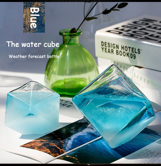 Барометр Штормгласс Куб Голубой, Storm glass Кременчуг - изображение 2