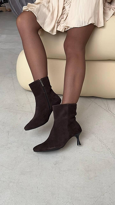 Molly Черевики жіночі MOLLY 538 шоколадні (весна-осінь, замша натуральна) (6068) 39 Коломия - фото 1