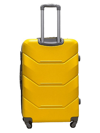 Чемодан пластиковый MILANO BAG 147 большой 75 см желтый Киев - изображение 3