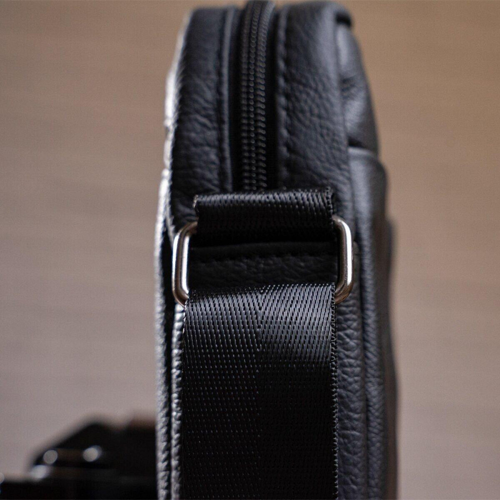 Сумка вертикальная кожаная 14994 Vintage Черная Киев - изображение 4