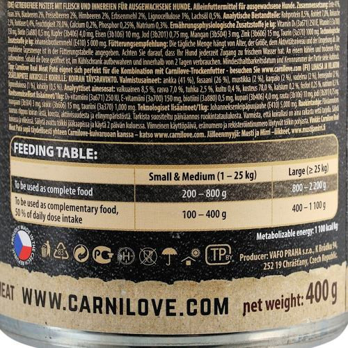 Корм вологий Carnilove Dog k консерви для собак з качкою та фазаном 400 г Київ - фото 5
