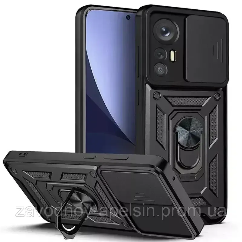 Xiaomi 12T Pro Redmi K50 Ultra Протиударний чохол Шторка Кільце Одеса - фото 1