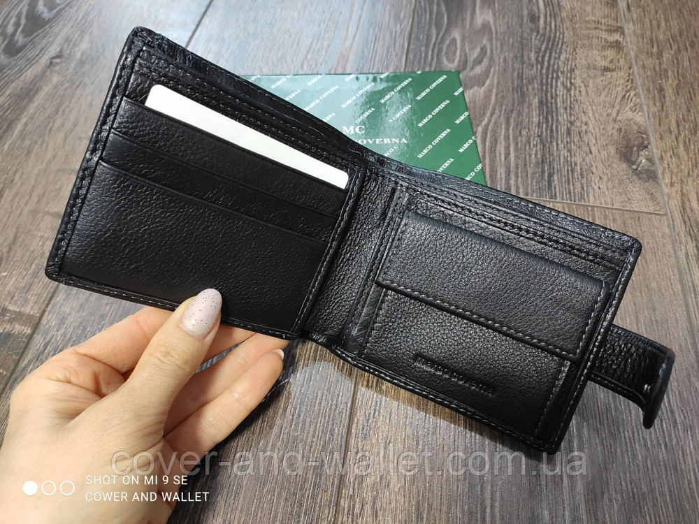 Кожаный мужской кошелек портмоне с открытым карманом Marco Coverna MC 22-203 Киев - изображение 3