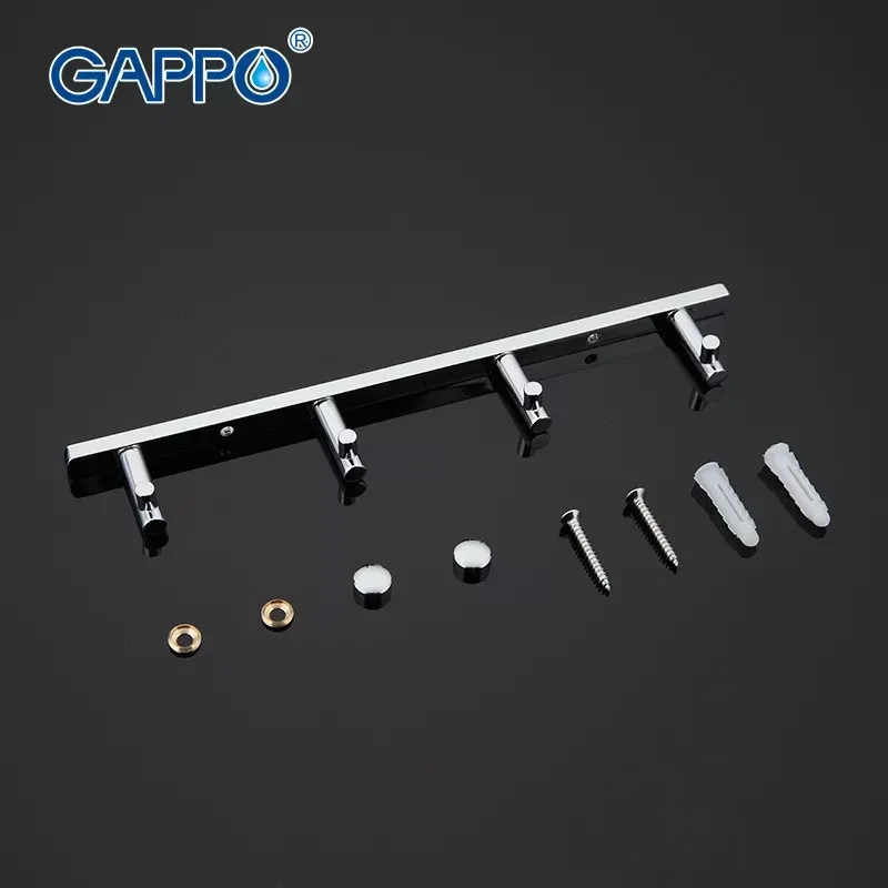 Держатель для полотенец и одежды GAPPO G202-4 на 4 крючка 235 мм, хром Киев - изображение 4