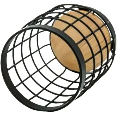 Аксесуар кухонний Ardesto Midori, Підставка для столових приборів, 12х12х15.5см, метал, дерево, чорний (AR0925B) Вінниця - фото 2