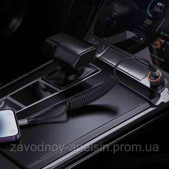 USB lightning Кабель кручений в авто (пружина) Одеса