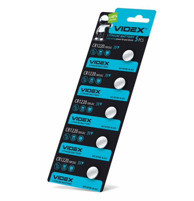 Батарейка CR1220 (бл-5шт) Videx Житомир - фото 1