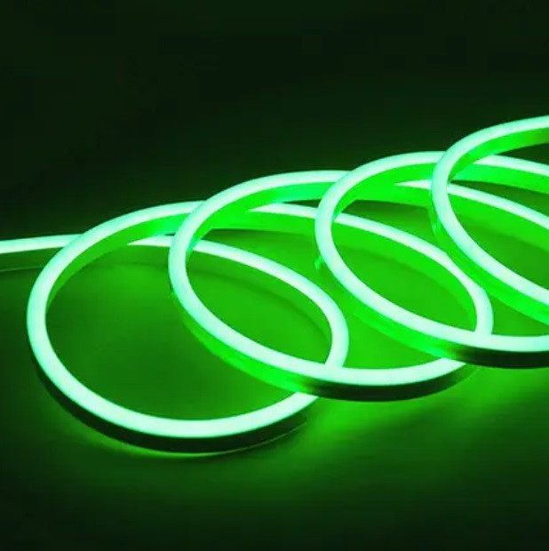 Силіконова LED NEON стрічка Зелена 5 м 12V-220V /0764 Дніпро - фото 3