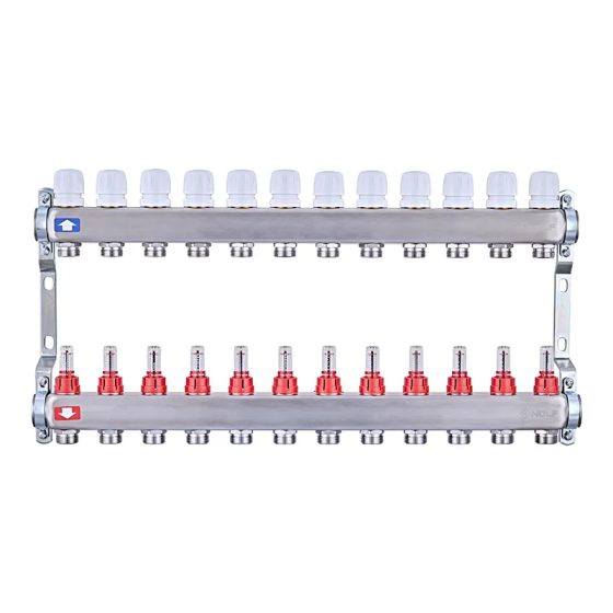 Колекторний блок з витратомірами Nolf NF.2100-12S 1"x12 (корпус нержавіюча сталь) (NF3026) Київ