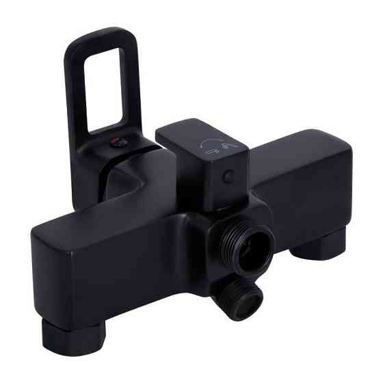 Смеситель для ванны Lidz Wawel 005 c душевым гарнитуром (k35) LDWAW005BLA45394 Black черный Киев