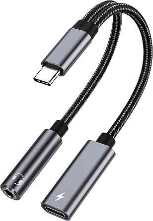 Кабель перехідник 2 в 1 USB‑C 3.5 мм + зарядка Луцьк