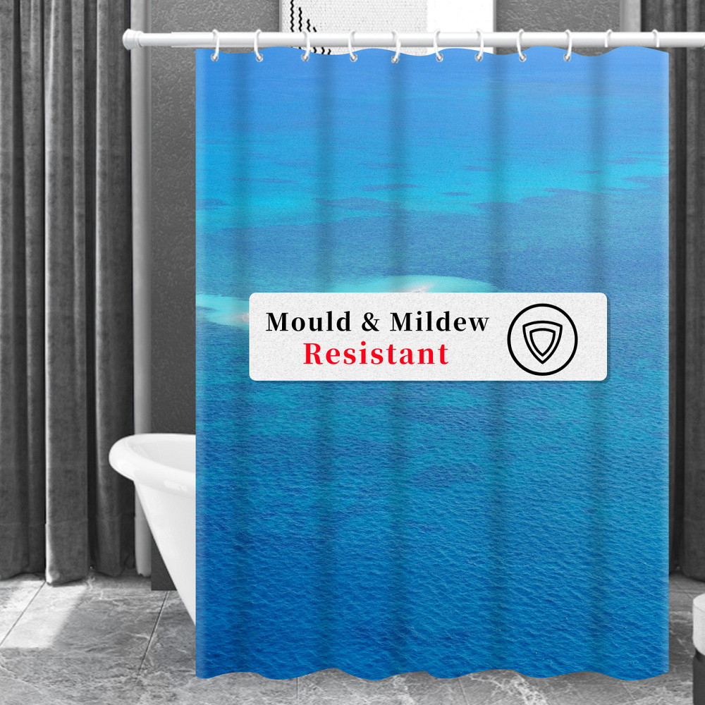 Шторка для ванны из полиэстера водонепроницаемая Bathlux 180x180 см с кольцами, занавеска для ванной комнаты Каменец-Подольский - изображение 2