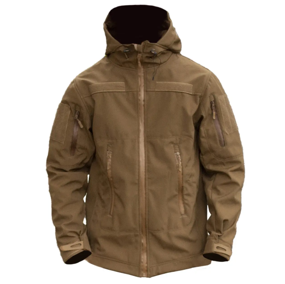 Армійська чоловіча демісезонна куртка койот Soft Shell, військова куртка софт шел з капюшоном Львів - фото 5