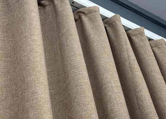 Шторна тканина льон фактурний легкий, колекція “ALORA-TON” колір капучино 1876ш Київ