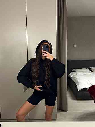 Женская повседневная теплая худи свободного кроя трехнитка на флисе ПИНЬЕ Одесса