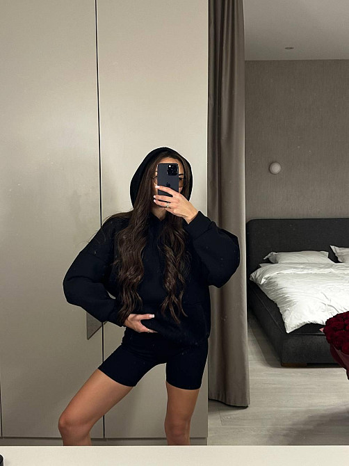 Женская повседневная теплая худи свободного кроя трехнитка на флисе ПИНЬЕ Одесса - изображение 3