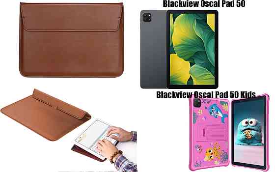 Чехол-конверт VitoCase для Blackview Oscal Pad 50, Pad 50 Kids, с функцией подставки для планшета Коричневый Киев