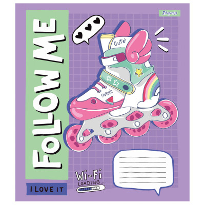 Зошит 1 вересня Follow me А5 24 аркушів клітинка (767276) Вінниця - фото 3