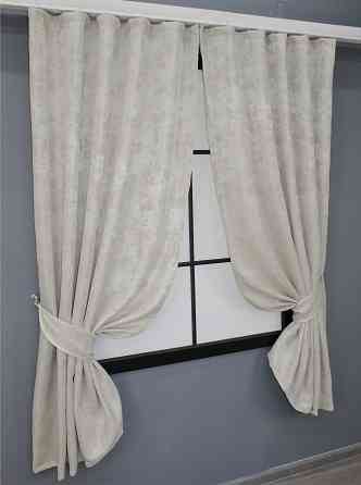 Комплект штор VR-Textil Sultan XO №1281ш жаккард 130х170 см 2 шт Светло-бежевый (35-0125) Киев