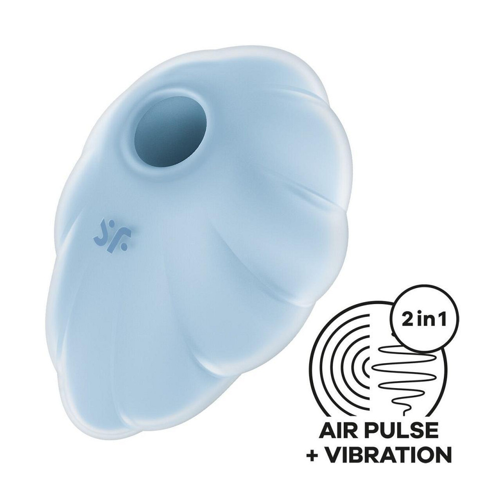 Вакуумний стимулятор з вібрацією Satisfyer Cloud Dancer Blue Sex Aura Київ - фото 1