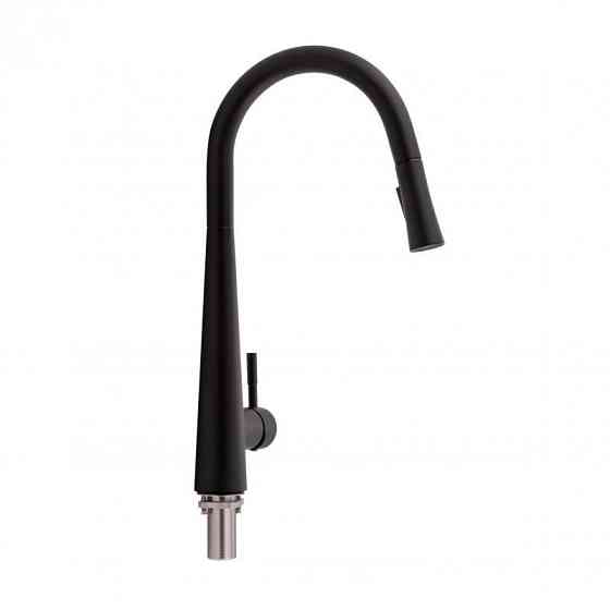 Змішувач для кухні Qtap Evicka з висувним виливом QTEVI9135103UB Black Matt чорний Київ