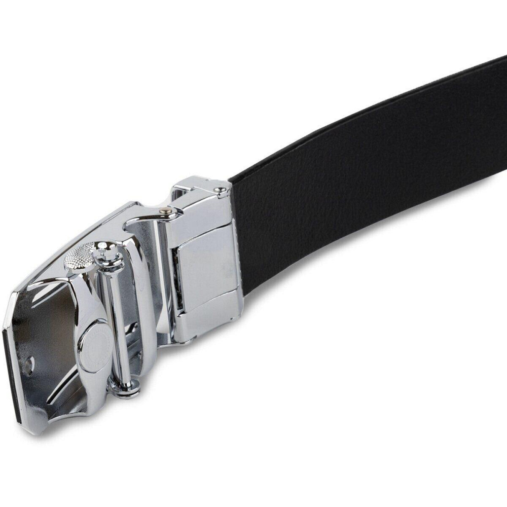 Ремінь чоловічий з чорною вставкою на пряжці Vintage 20255 Чорний Київ - фото 7