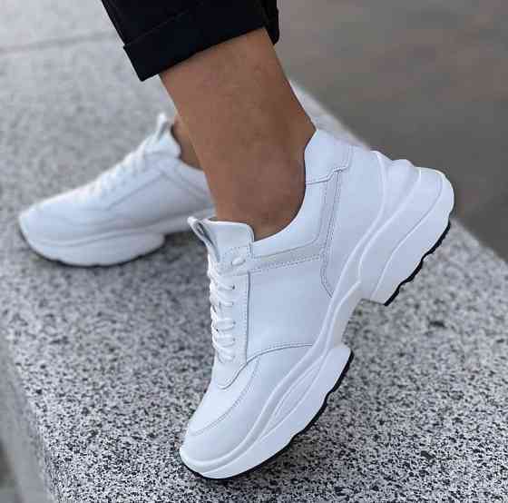 Кроссовки женские EMELI белые натуральная кожа 36 (4395) Коломия