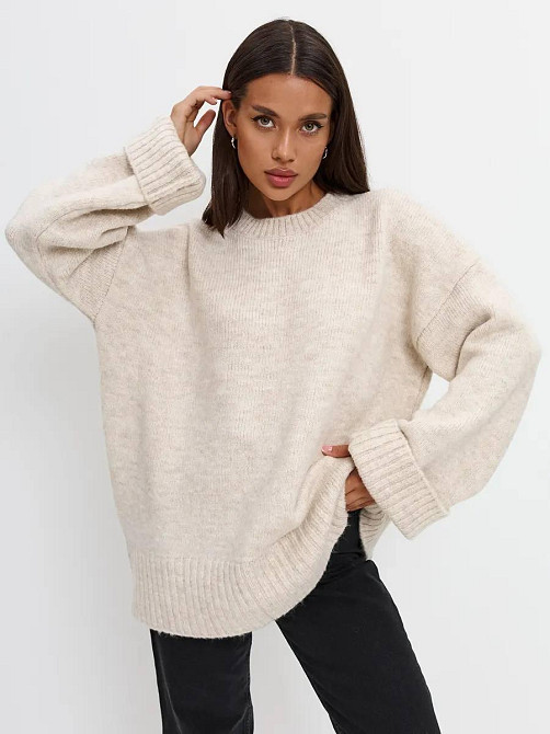 Женский базовый оверсайз свитер машинная вязка Одесса - изображение 7