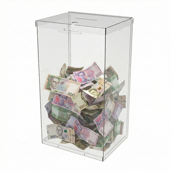 Ящик EKOSTAR с замком для пожертвований и сбора денег 250x200x440. Объем 22 литров Киев