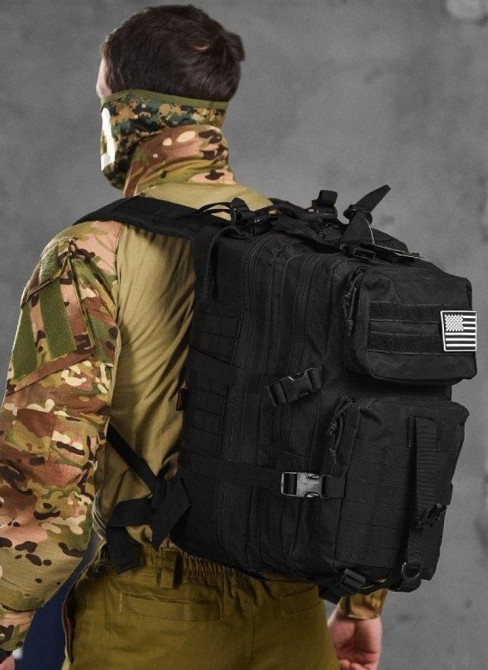 Рюкзак тактичний 50 л MOLLE чорний M-Tac. Харків - фото 4