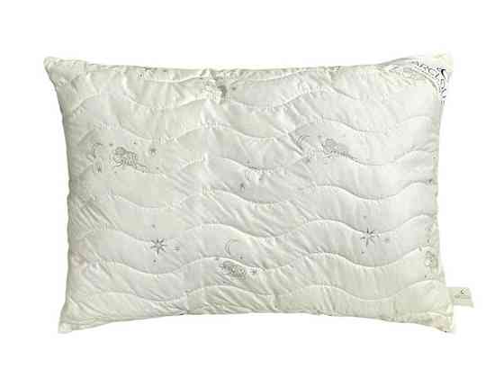 Подушка силікон MERINO BEIGE 274 мікрофібра, сірий 10мм холофайбер (700г) з кутиком, р.50*70 ТМ ARCLOUD Київ