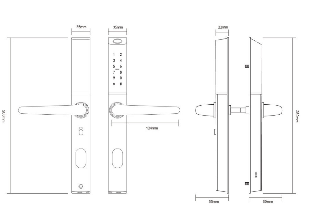 Умный дверной биометрический замок SEVEN LOCK SL-7763BF black Киев - изображение 18