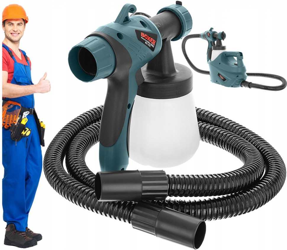 BX-771 Электрический краскопульт 1650 Вт, 700 мл, сопло 1,8 мм, регулировка потока, без компрессора Одесса - изображение 2