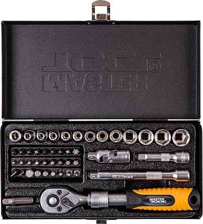 MASTERTOOL Набір інструментів MASTERTOOL PROFI ¼" 45 шт 4-13 мм телескопічна тріскачка CrV50BV3 Коломия