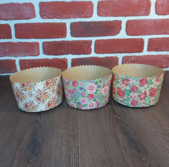 Форма для пасок 350 г d110 h85 «Серія Квіти» — паперові форми для випікання, 50 шт Харків