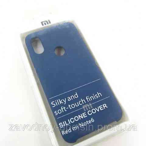 Xiaomi Redmi Note 6 pro чехол синий Silicone Cover navy Одесса