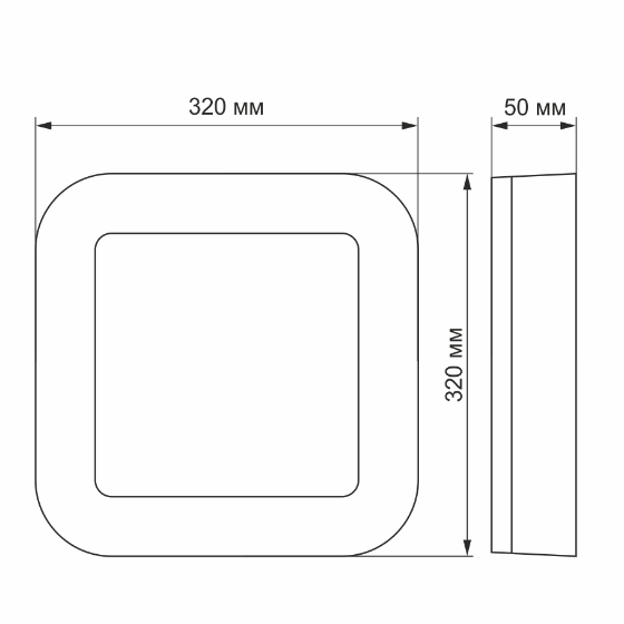 LED Світильник ЖКГ 30W 5000К 220V квадратний Videx Житомир
